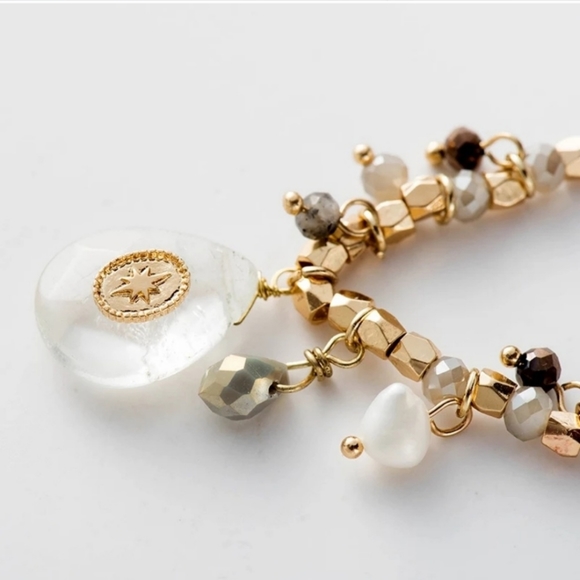 🍁Fall Quartz Charm Necklace 14K Gold💋 - Picture 3 of 3